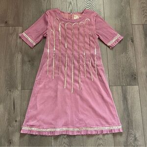 Mia Joy Joyfolie Pink and Gold Sequin Girls Size 12 Dress